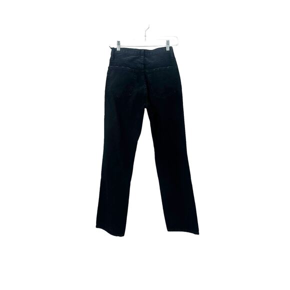 RE/Done Comfort Stretch High Rise Loose Fit Jeans Straight Leg Black Size 23 NWT - Picture 3 of 13